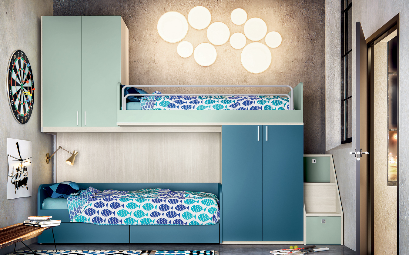 Dettagli A space-saving loft bed